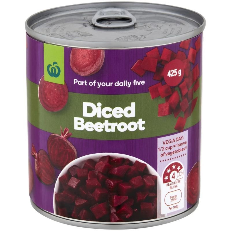 [Expiry Date: 30/04/2027] Woolworths Diced Beetroot 425g