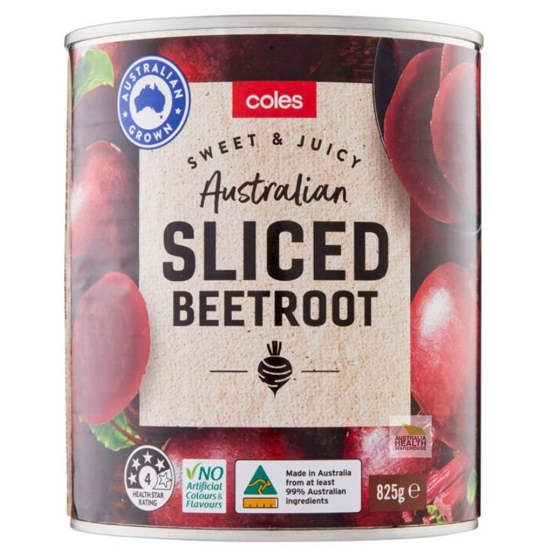 [Expiry Date: 01/06/2028] Coles Australian Sliced Beetroot 825g