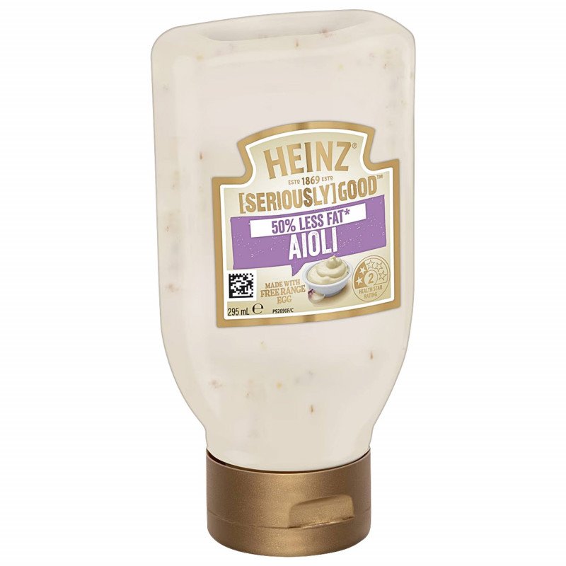 [Expiry: 30/03/2027] Heinz Seriously Good Mayonnaise Lite Garlic Aioli 295mL