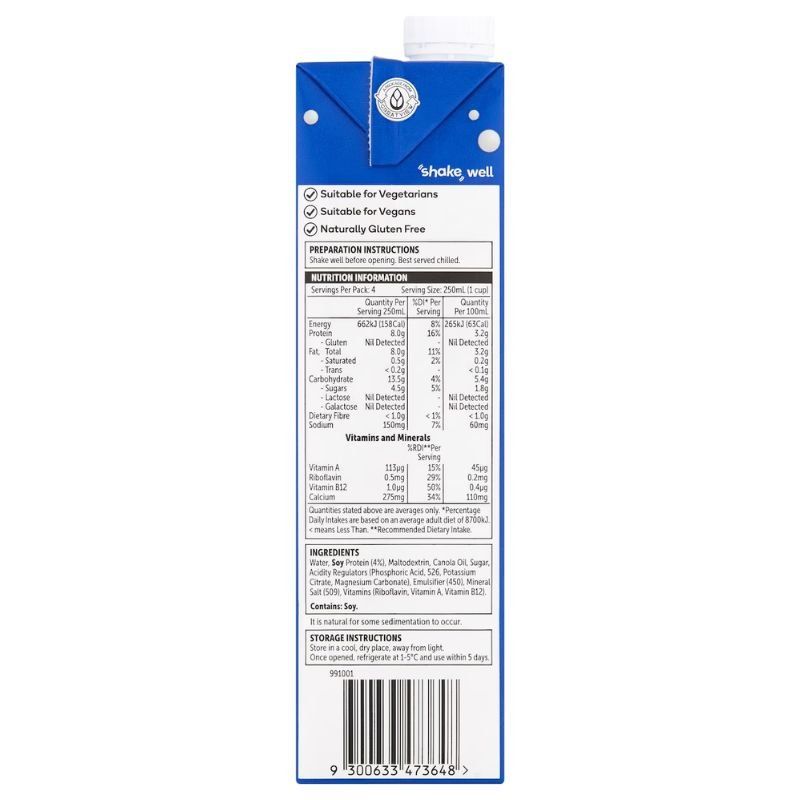[Expiry Date: 13/10/2026] Woolworths Soy Milk 1 Litre