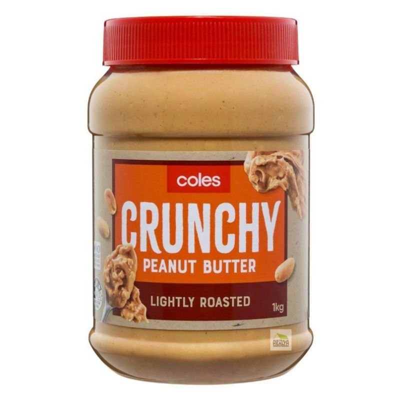 [Expiry: 29/09/2026] Coles Crunchy Peanut Butter Lightly Roasted 1kg