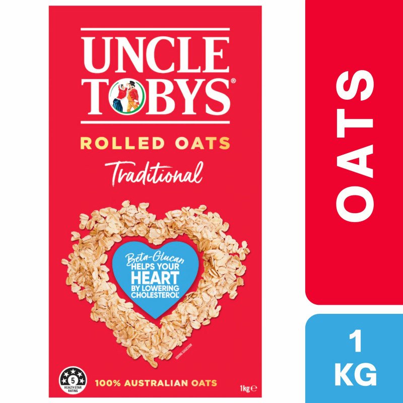[Expiry Date: 01/02/2027] Uncle Tobys Rolled Oats Traditional 1kg