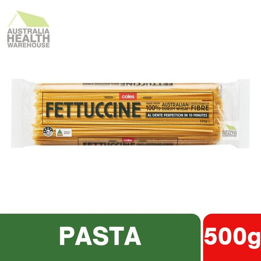 [Expiry: 29/10/2027] Coles Durum Wheat Pasta Fettuccine 500g