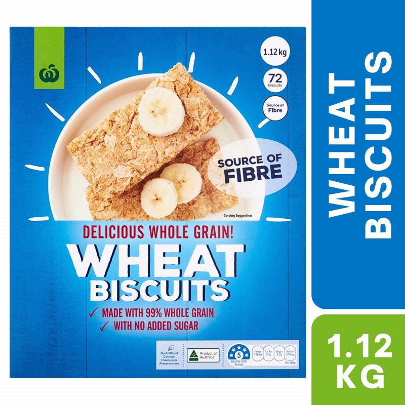 [Expiry Date: 08/09/2026]  Woolworths Wheat Biscuits 1.12kg