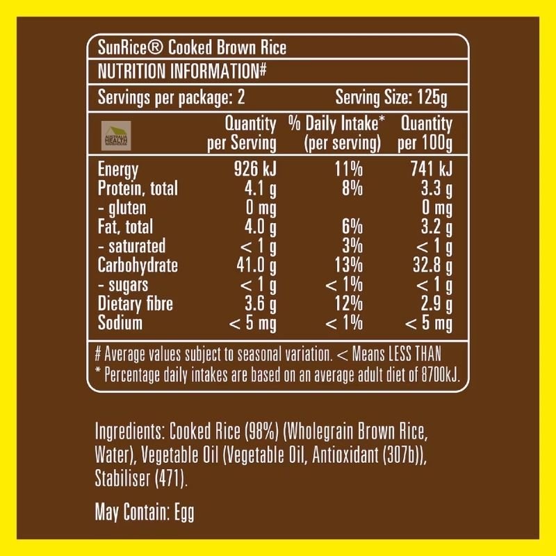 [CLEARANCE Expiry Date: 16/09/2026] Woolworths Brown Rice Microwave Cups 2 Pack (2 x 125g)  | Oz Mart