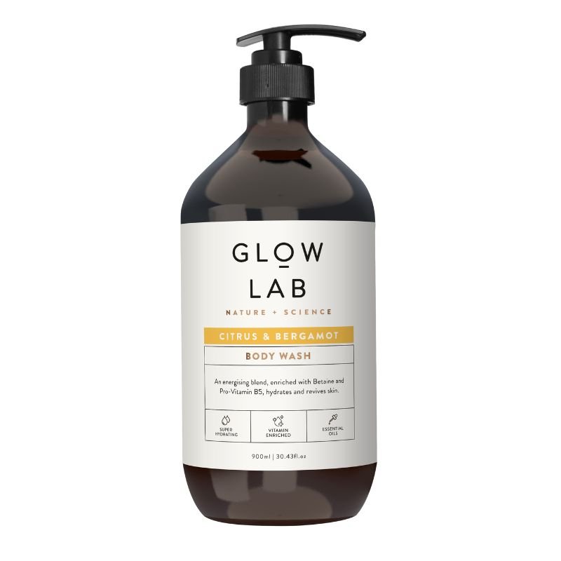 [DAMAGE BOTTLE Expiry: 11/2026] Glow Lab Citrus & Bergamot Body Wash 900mL
