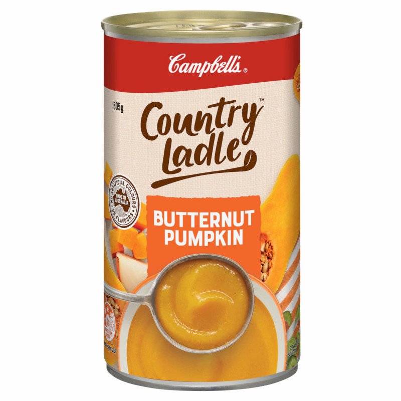 [Expiry Date: 12/02/2028] Campbell's Country Ladle Soup Can Butternut Pumpkin 505g