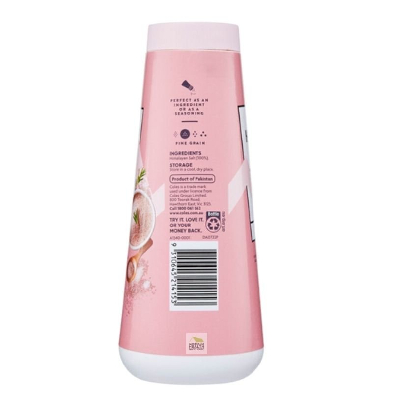 [Expiry Date: 21/07/2028]  Coles Himalayan Pink Table Salt 750g