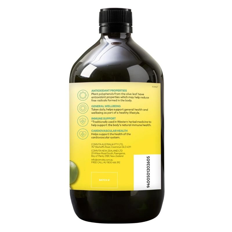 [Expiry: 09/2026] Comvita Olive Leaf Extract Peppermint Flavour 1 Litre