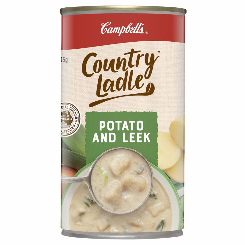 [Expiry Date: 11/02/2028] Campbell's Country Ladle Soup Can Potato & Leek 505g