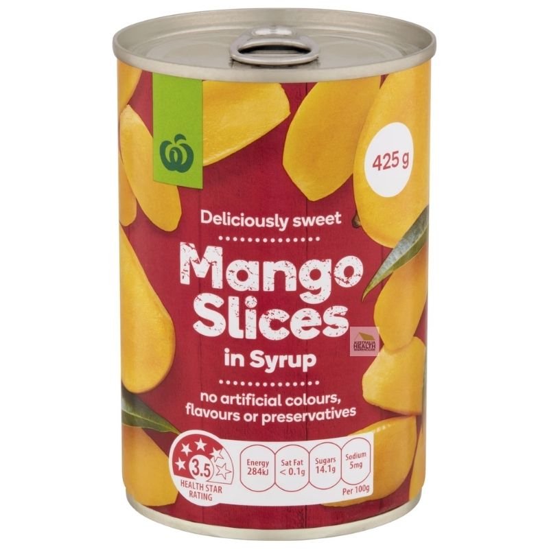 [Expiry Date: 30/04/2027] Woolworths Mango Slices In Syrup 425g