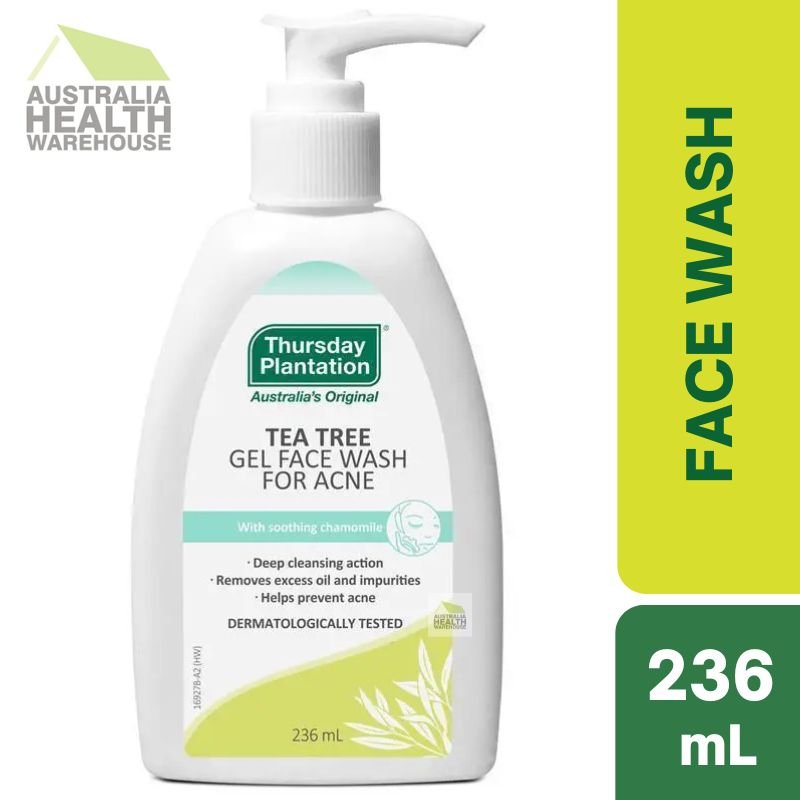 [Expiry: 01/2028] Thursday Plantation Tea Tree Gel Face Wash for Acne 236mL (Pump)