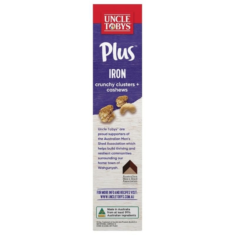 [CLEARANCE Expiry Date: 07/11/2026] Uncle Tobys Cereal Plus Iron 410g