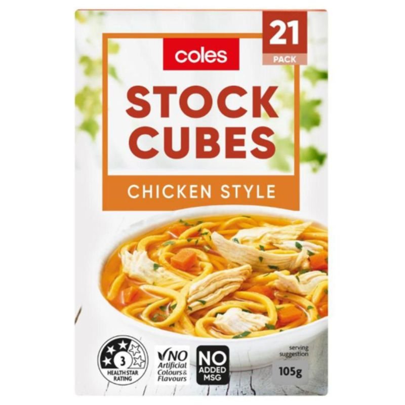 [Expiry Date: 01/2028] Coles Stock Cubes Chicken Style 105g