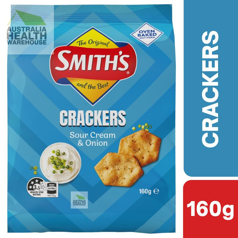 Smith's Crackers Sour Cream & Onion Snack 160g