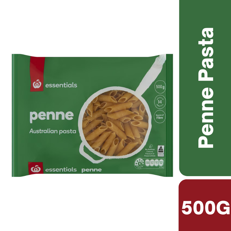 [Expiry Date: 09/2027] Woolworths Essentials Penne Pasta 500g