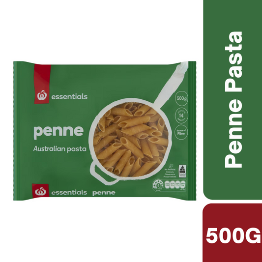 [Expiry Date: 09/2027] Woolworths Essentials Penne Pasta 500g