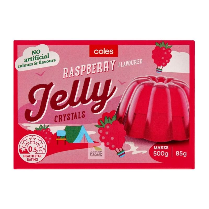 [Expiry Date: 29/11/2026] Coles Raspberry Flavoured Jelly Crystals 85g