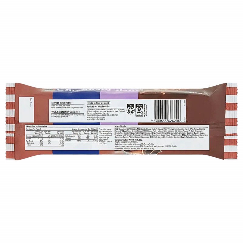[CLEARANCE Expiry Date: 22/09/2026] Woolworths Chocolate Slams Biscuits 200g