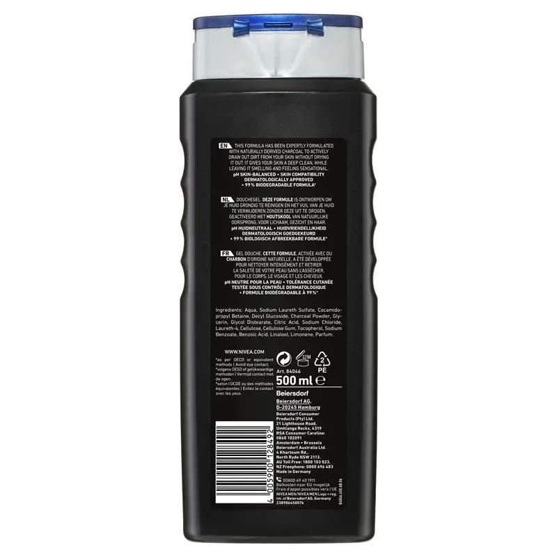 Nivea Men Active Clean Shower Gel 500mL