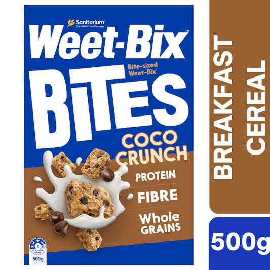 [Expiry Date: 10/12/2026] Sanitarium Weet-Bix Bites Coco Crunch Breakfast Cereal 500g