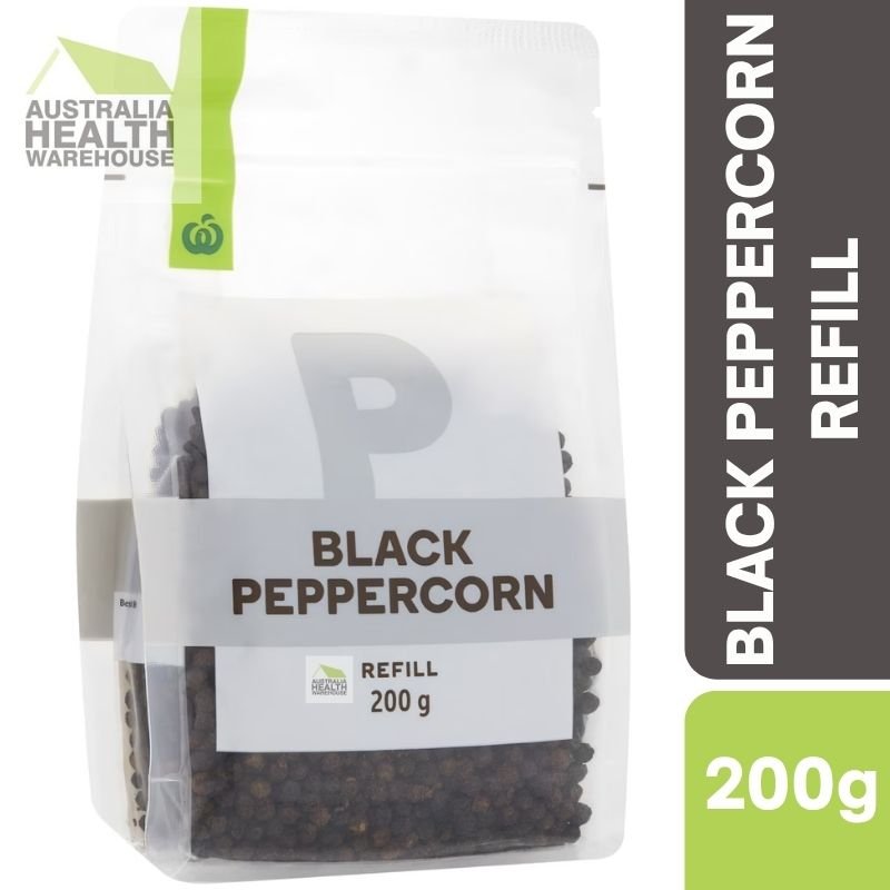 [Expiry: 04/2027] Woolworths Black Peppercorn Refill 200g
