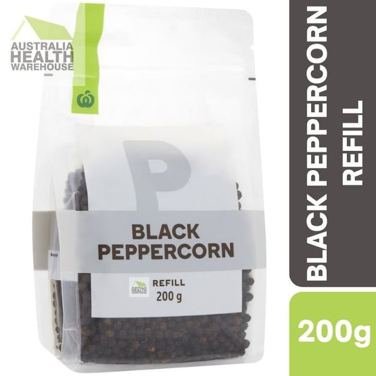 [Expiry: 04/2027] Woolworths Black Peppercorn Refill 200g