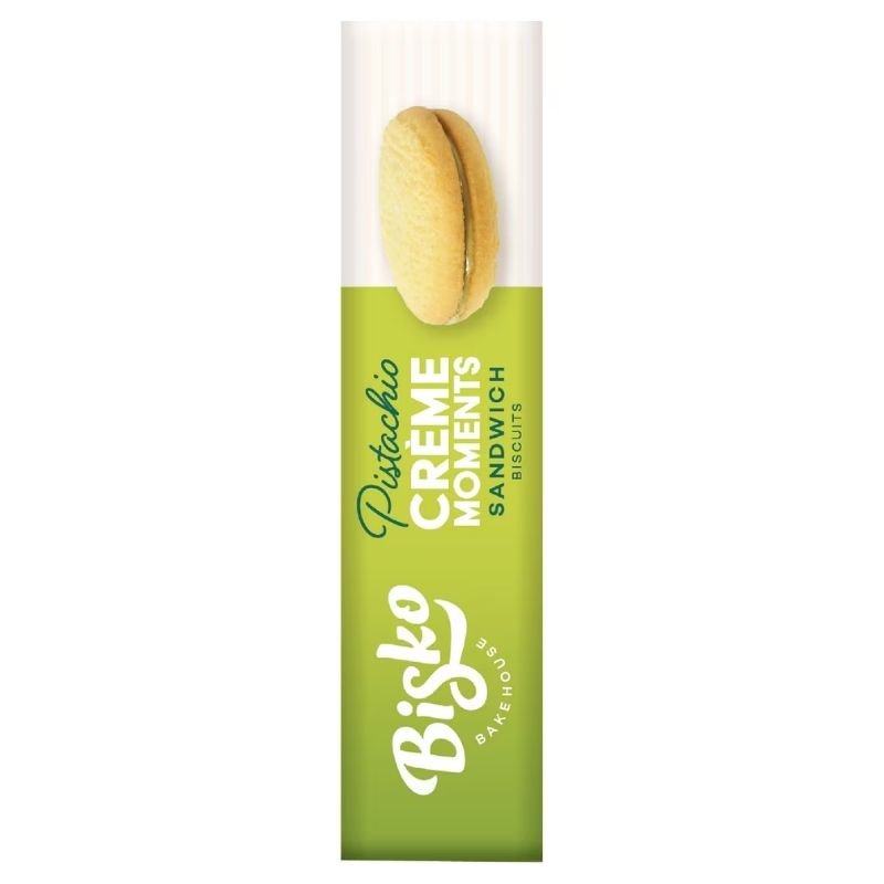 [Expiry Date: 25/08/2027] Bisko Bakehouse Creme Moments Shortbread With Pistachio Cream Filling 140g