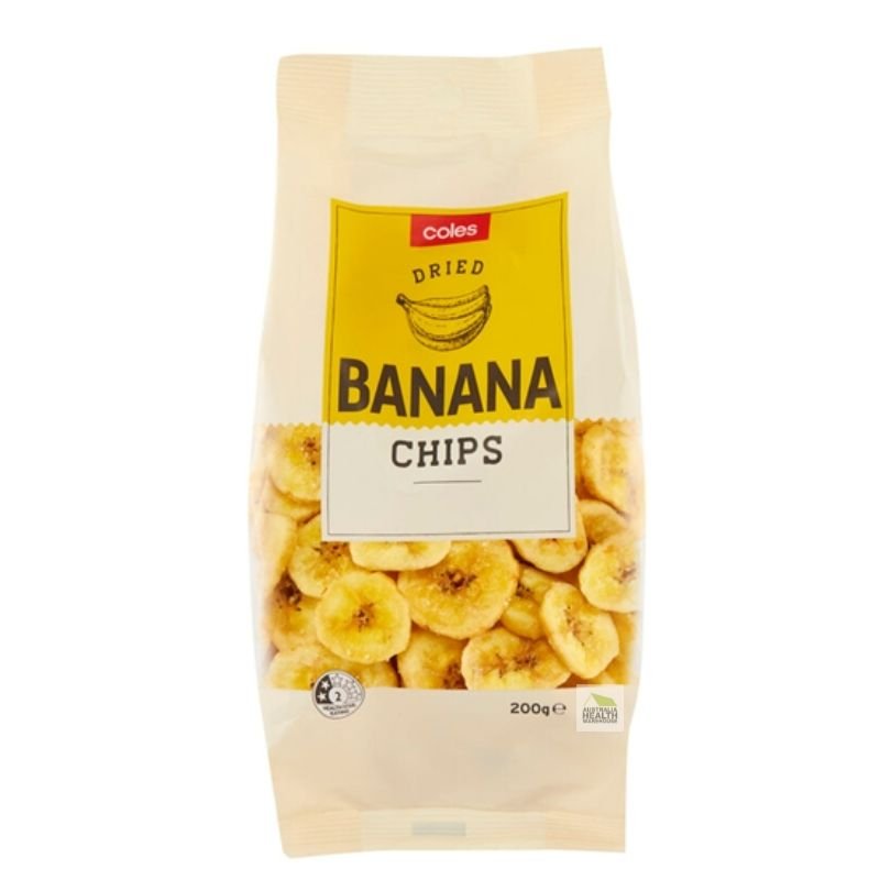 Coles Dried Banana Chips 200g
