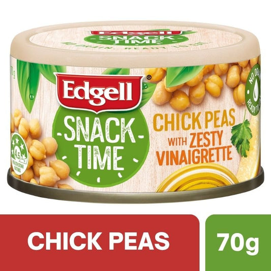 [Expiry Date: 30/06/2028]  Edgell Snack Time Chickpeas Salad Topper with Zesty Vinaigrette 70g