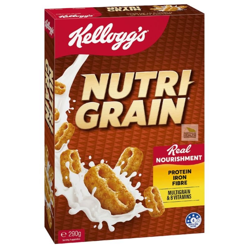 [Expiry: 23/09/2026] Kellogg's Nutri Grain Breakfast Cereal 290g