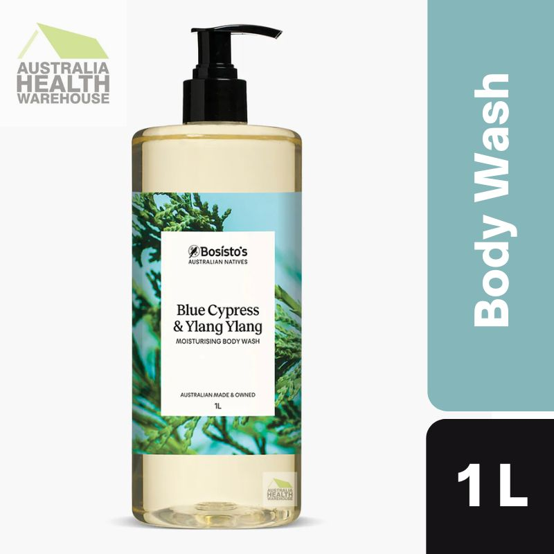 Bosisto's Blue Cypress & Ylang Ylang Body Wash 1 Litre Pump
