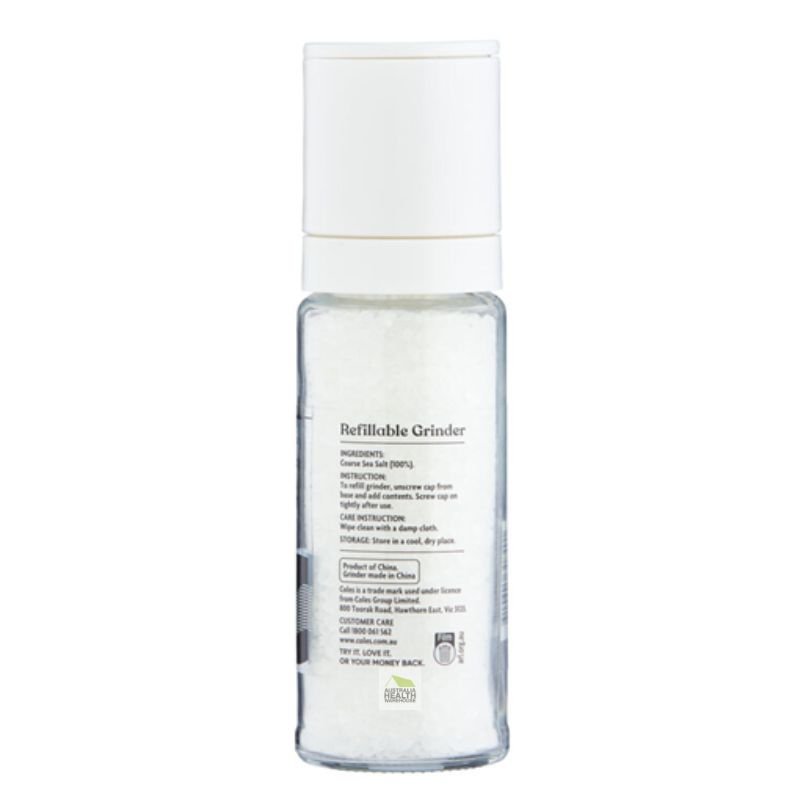 [Expiry Date: 15/10/2027] Coles Sea Salt Grinder 250g