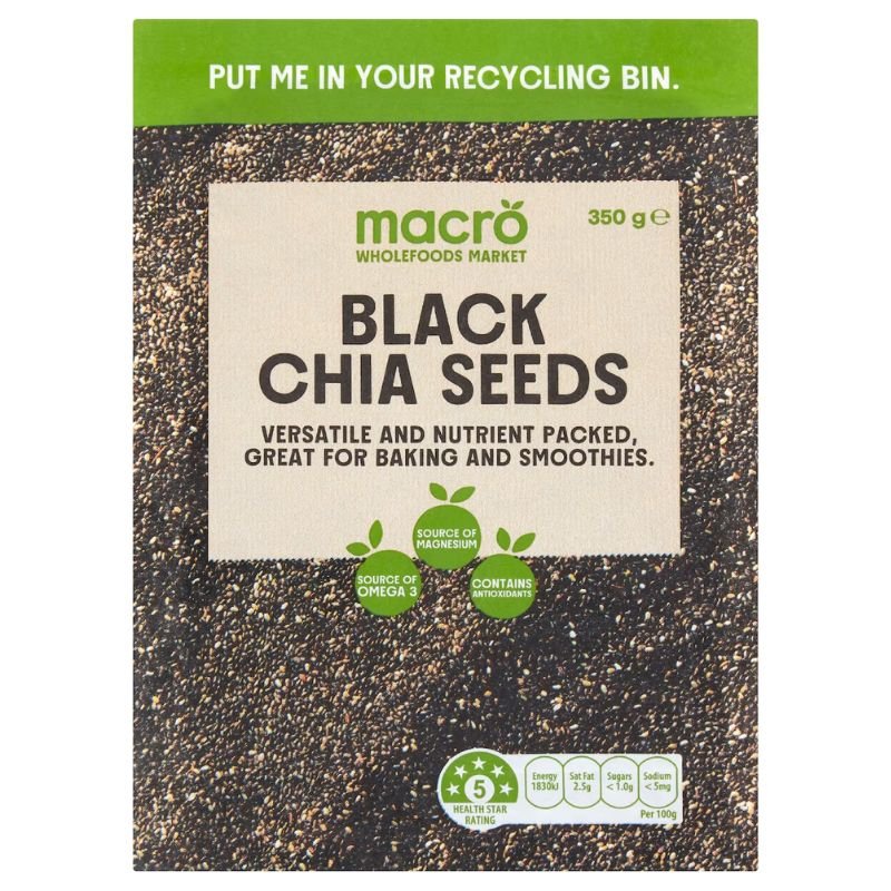 [Expiry: 17/03/2028] Woolworths Macro Black Chia Seeds 350g