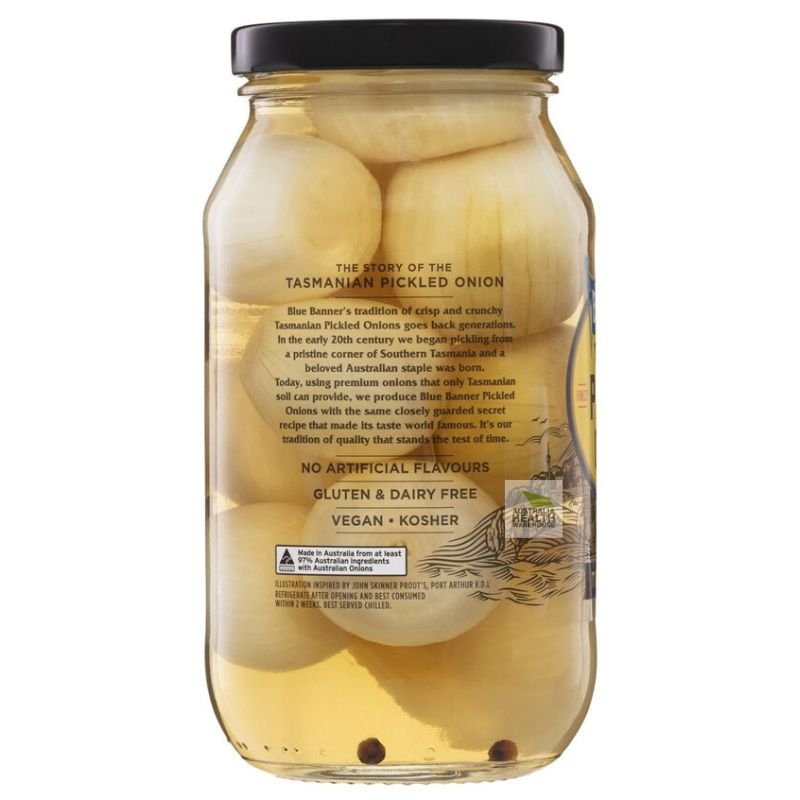 [Expiry: 27/11/2026] Blue Banner Pickled Onions 525g