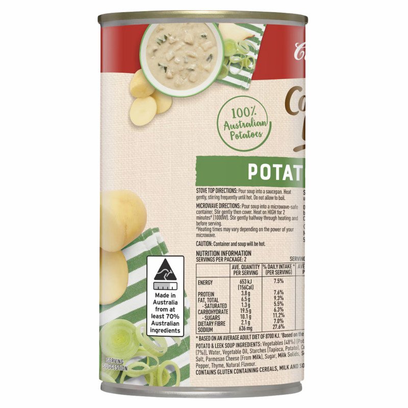 [Expiry Date: 11/02/2028] Campbell's Country Ladle Soup Can Potato & Leek 505g