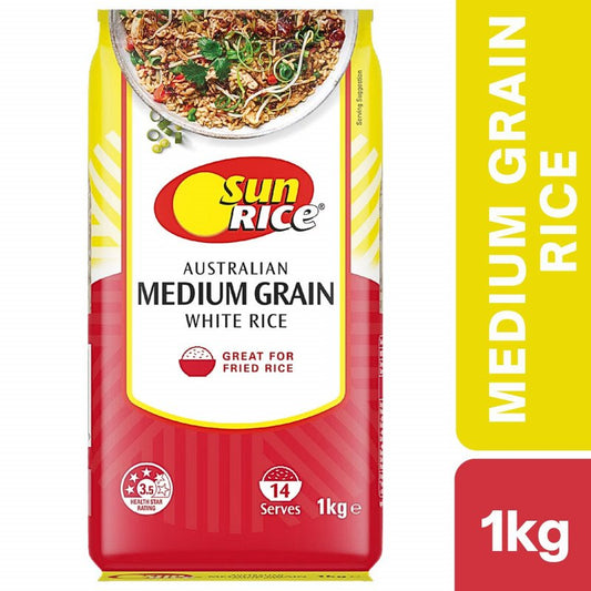 [Expiry: 07/01/2028] Sunrice Australian White Rice Medium Grain 1kg