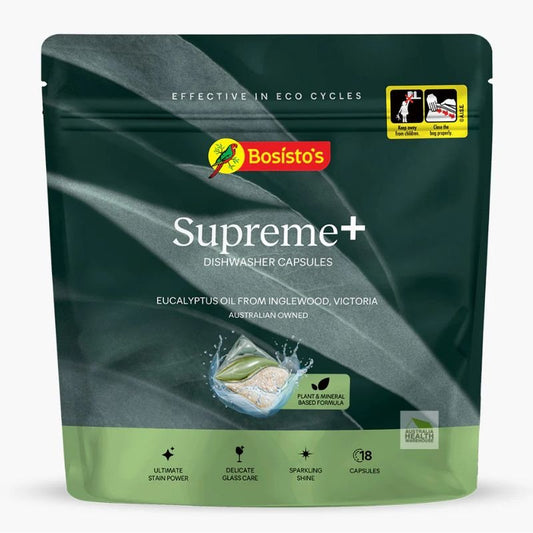 Bosisto's Supreme+ Dishwasher Capsules 18 Pack