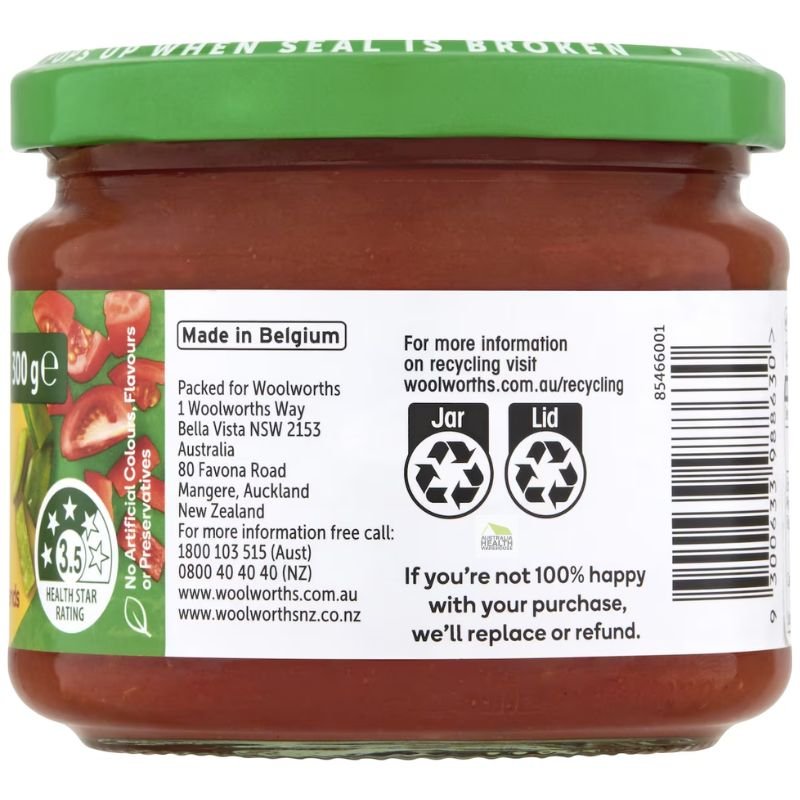 [Expiry Date: 30/04/2027]  Woolworths Mild Salsa 300g