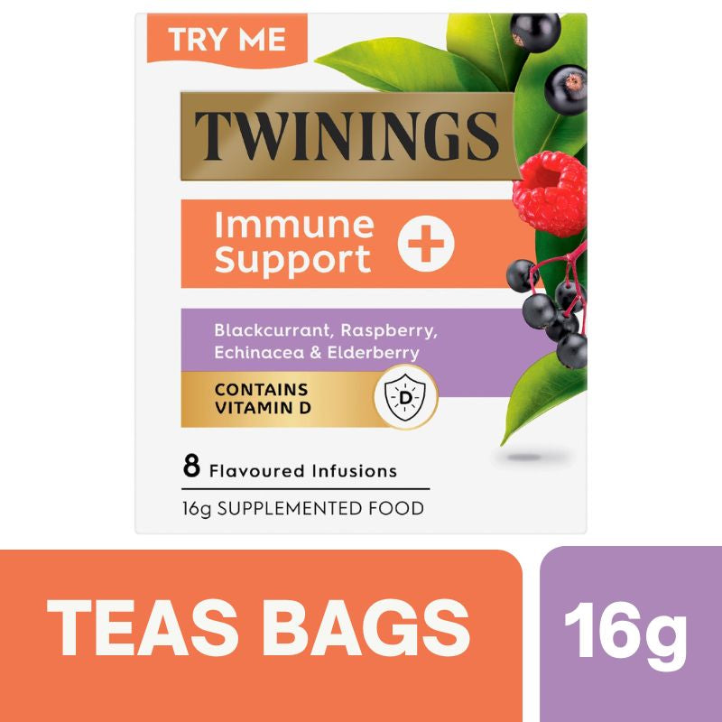 [Expiry Date: 08/01/2029] Twinings Immune Support Flavoured Infusions 8 Pack