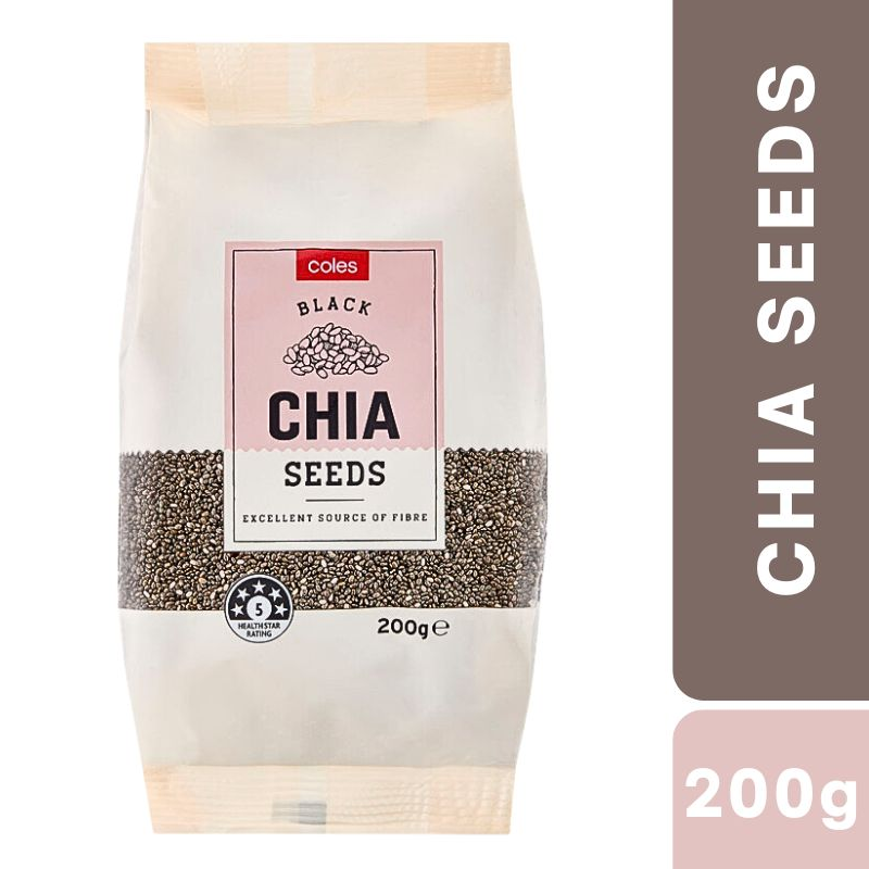 [CLEARANCE Expiry Date: 26/08/2026] Coles Black Chia Seeds 200g