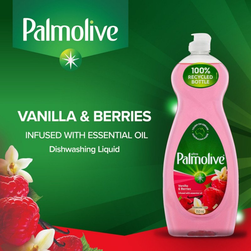 Palmolive Ultra Strength Vanilla & Berries Dishwashing Liquid 950mL