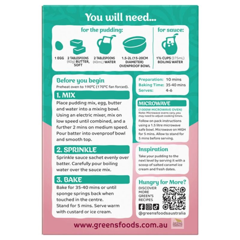 Green's Sticky Date Pudding Mix 260g