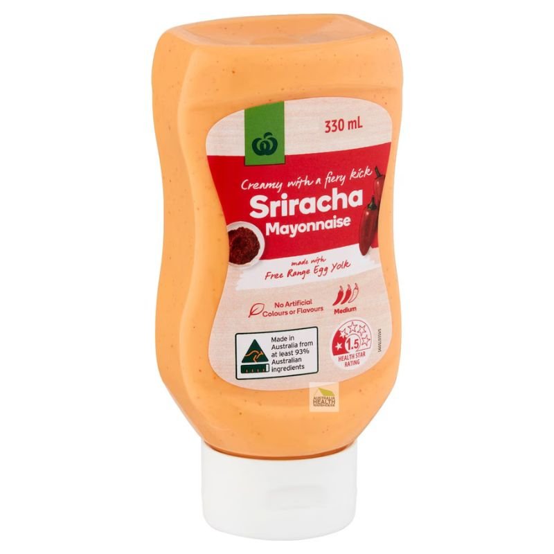 [Expiry Date: 07/10/2026] Woolworths Sriracha Mayonnaise 330mL