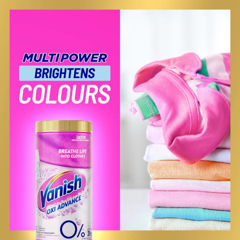 [Expiry Date: 11/2027] Vanish Gold 0% Stain Remover & Laundry Booster Powder 2kg