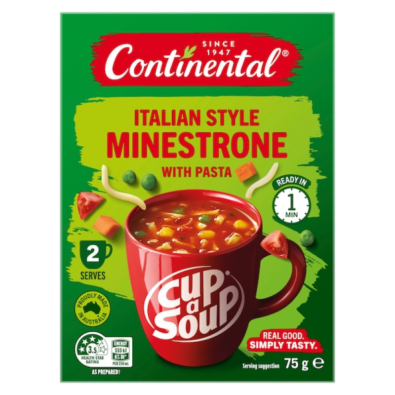 [Expiry Date: 13/03/2028] Continental Cup A Soup Italian Minestrone Serves 2 75g
