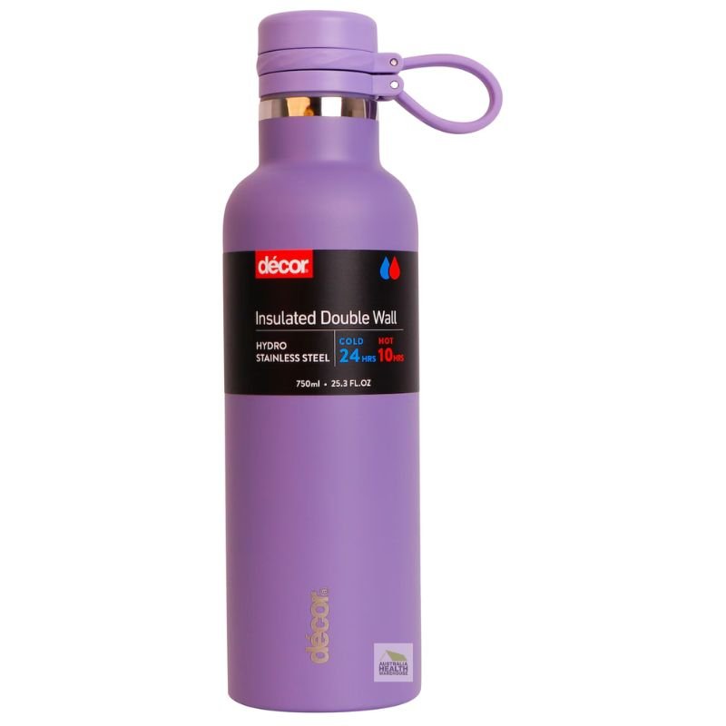 Decor Insulated Double Wall Hydro Stainless Steel Bottle 750mL (PURPLE)