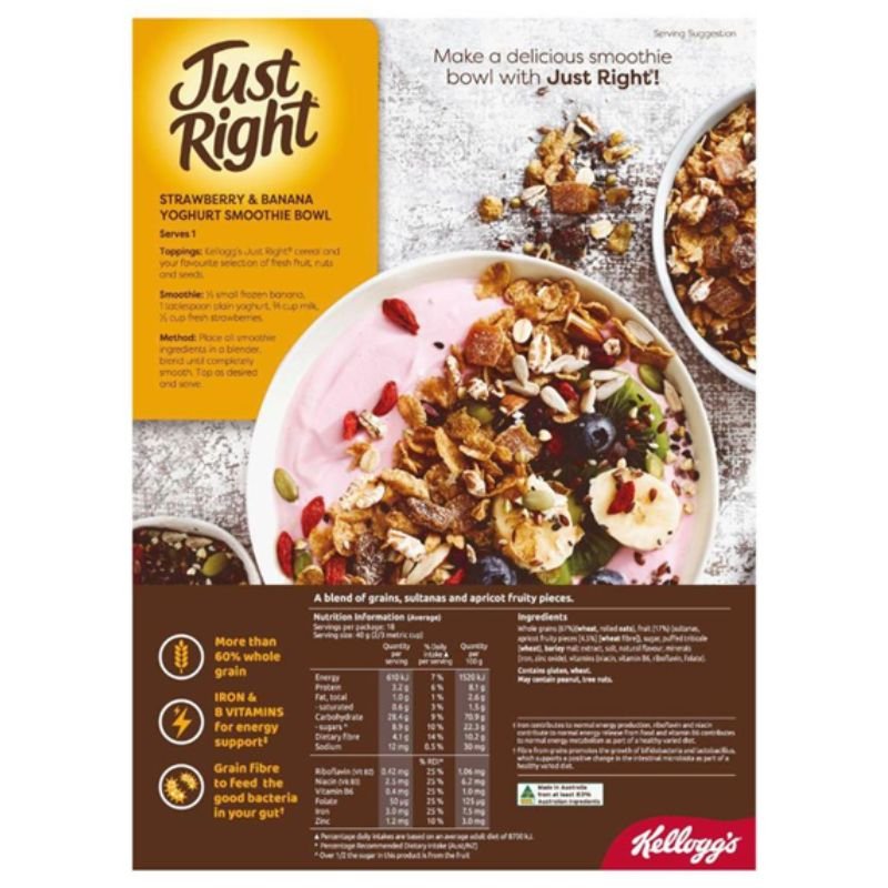 [Expiry Date: 08/01/2027] Kellogg's Just Right Cereal 740g