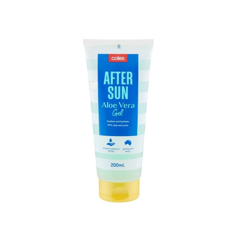 Coles Aftersun Aloe Vera Gel Tube 200mL