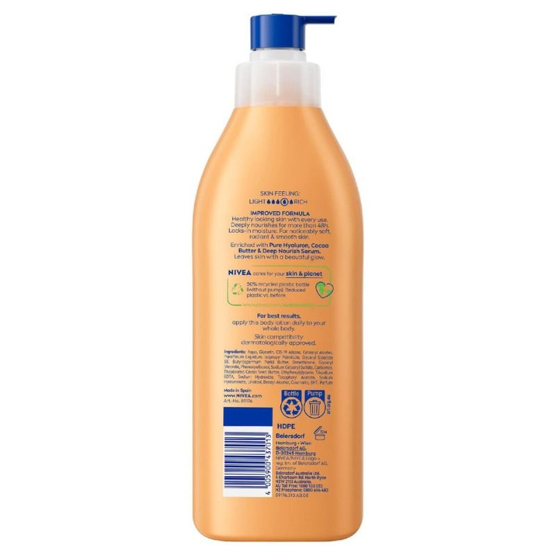 Nivea Cocoa & Indulging Body Lotion + Vitamin E - Dry Skin 400mL